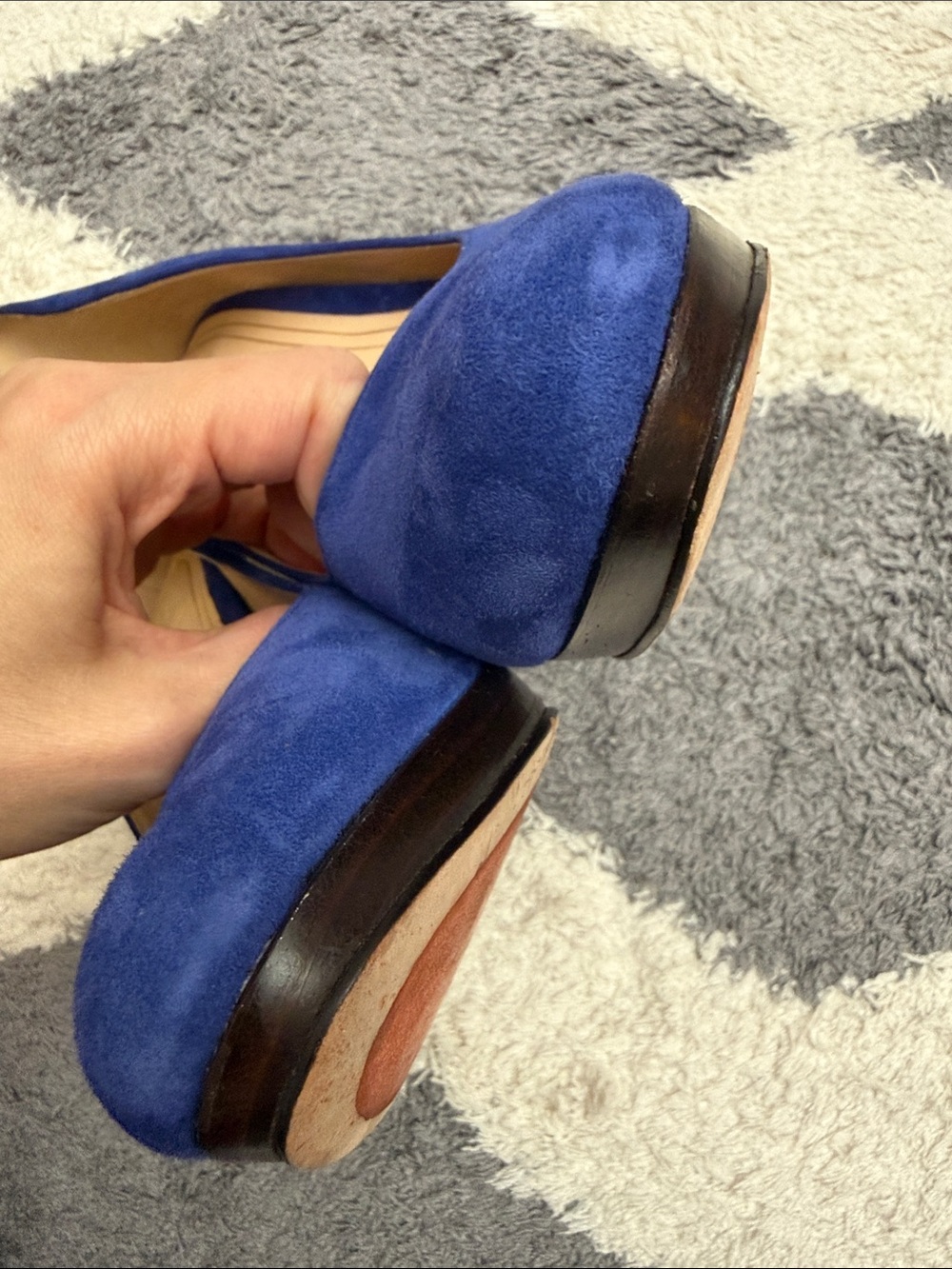 Cole Haan Nike Air Royal Blue Suede High Heel Pumps size 8B - Picture 8 of 15
